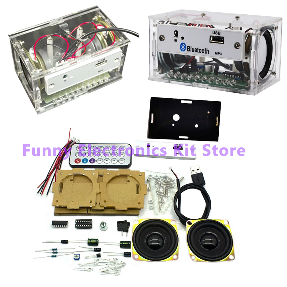 Diy Electronics Learning Kit - DIY witte stereo Bluetooth-luidsprekerkit - elektronisch