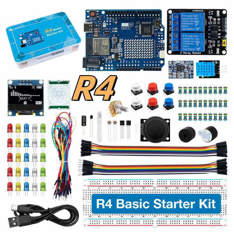 Diy Electronics Learning Kit - UNO R4 WiFi-compatibele ontwikkelset met sensoren