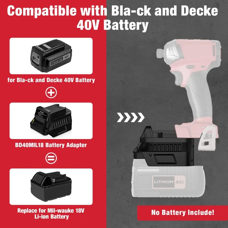 BD40MIL18-batterijadapter, ges - Black+Decker Tool Cordless recensie en prijs