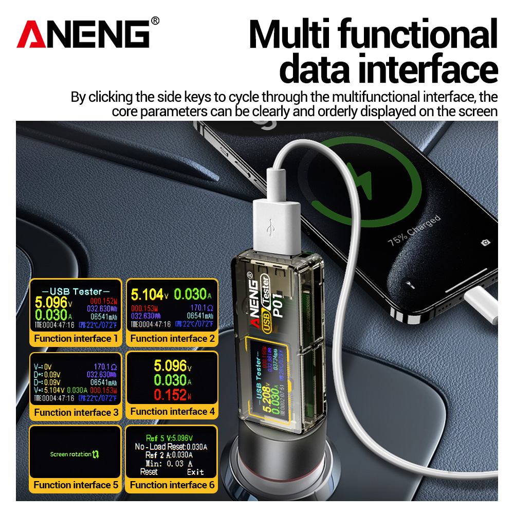 ANENG P01 USB-tester, voltmete - Logic Analyzer Usb recensie en prijs
